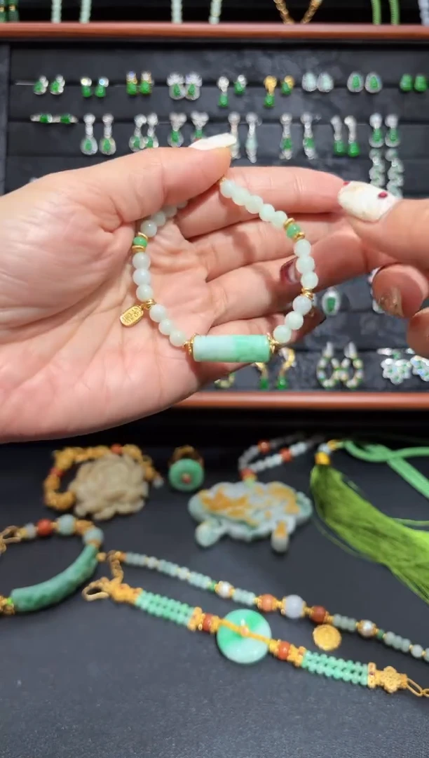 【闪购商品】翡翠颈饰银S925镶嵌珠珠/支持复检/一件