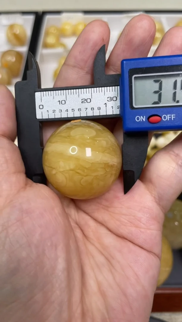 蜜蜡颈饰未镶嵌天然琥珀蜜蜡圆珠