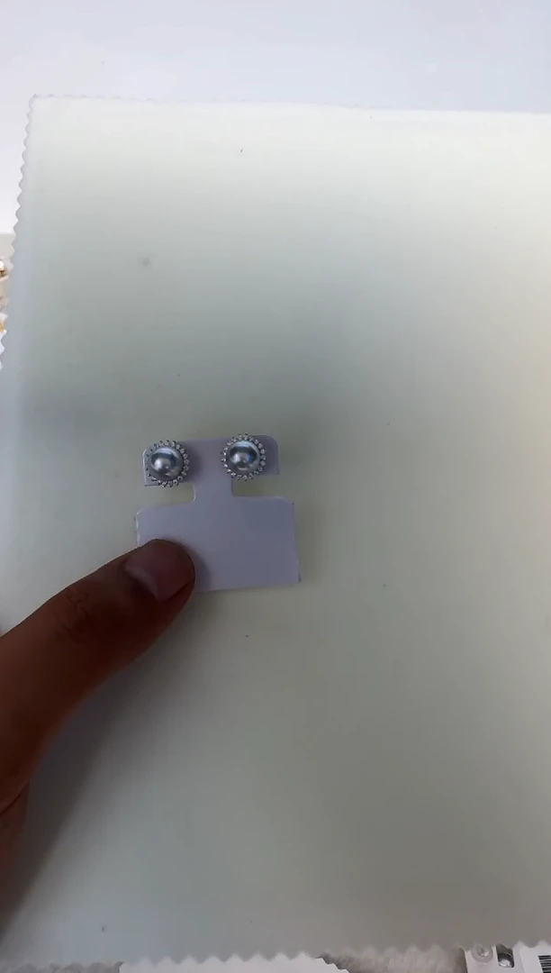 银S925镶嵌海水珍珠耳饰耳钉