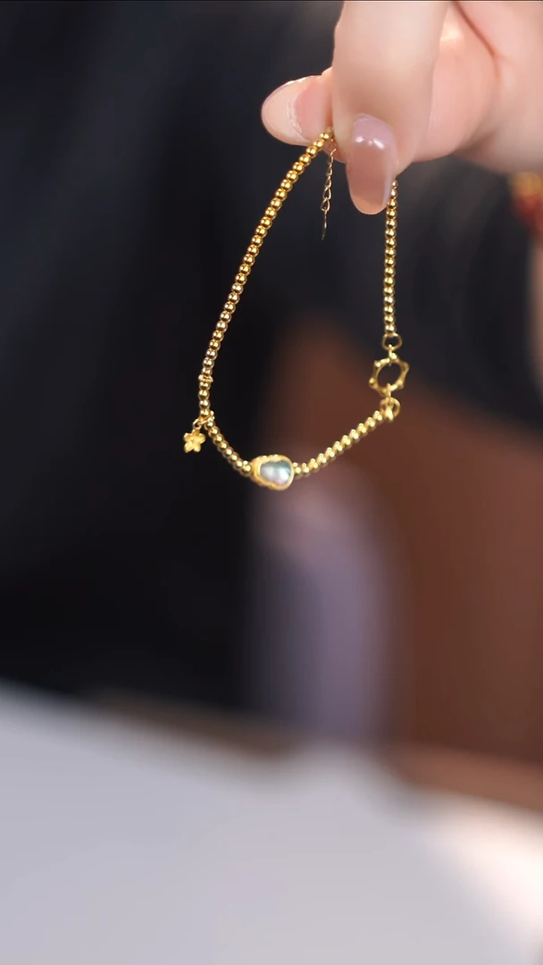 18K金镶嵌手链碧玺@