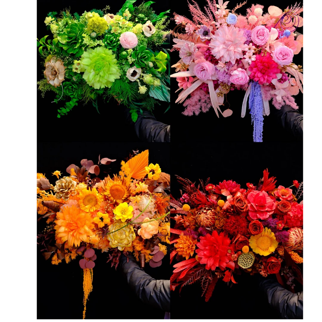 斯器永生鲜花【墙挂 挂画】纯手工水晶琉璃花瓶家装收藏艺术摆件