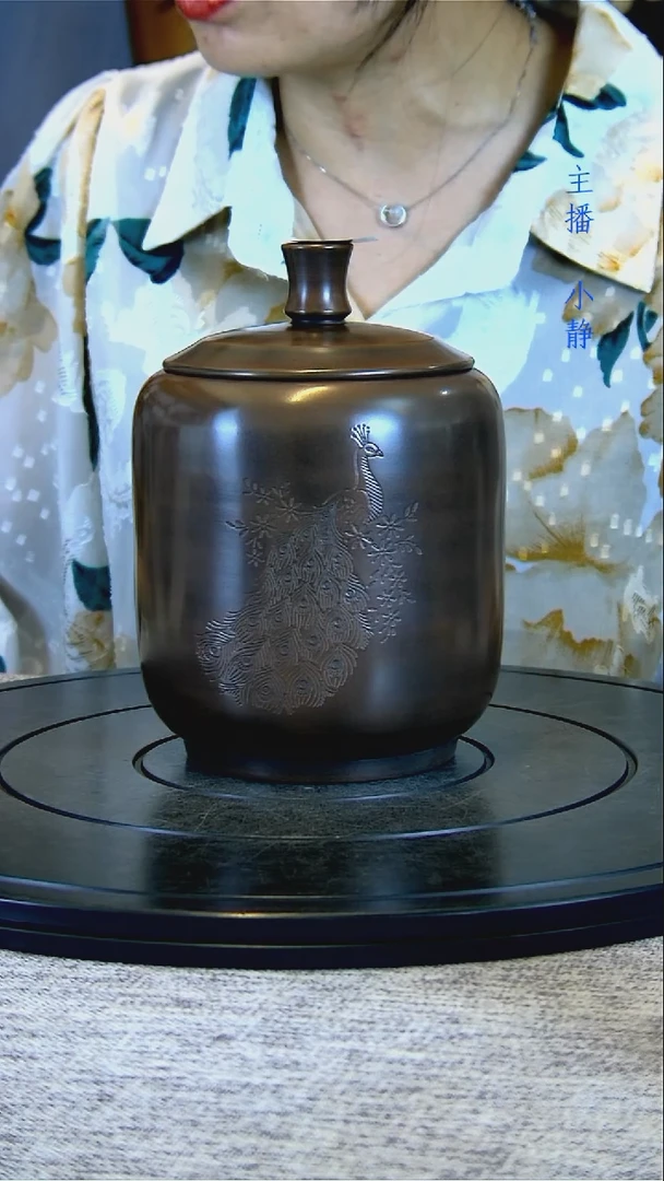 建水全手工紫陶茶罐精磨032