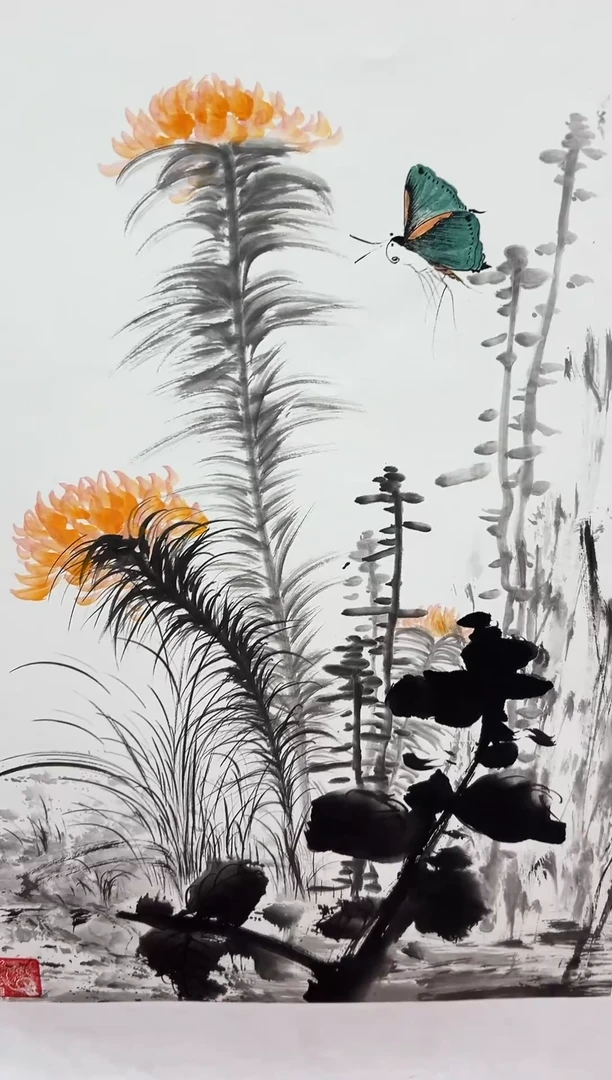 国画道一老师绘画作品B13-4