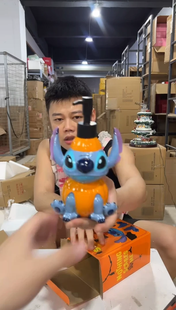 瓷片原盒南瓜史迪仔按压瓶 树脂