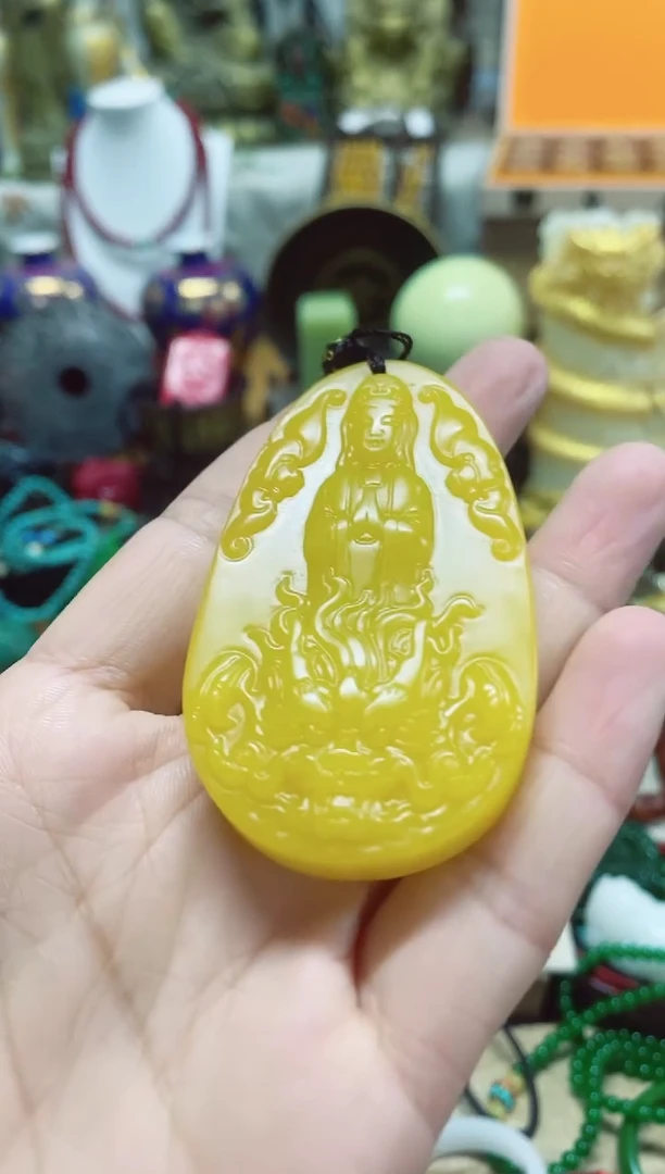 【闪购商品】和田玉（黄玉）颈饰未镶嵌主播推荐主播推荐