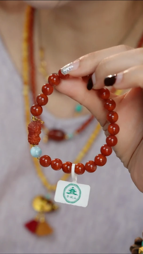 定制南红玛瑙8mm原矿南红手串