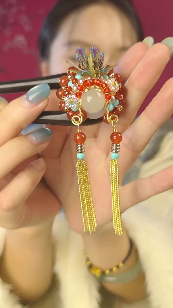 非金属木质凤凰头红刀