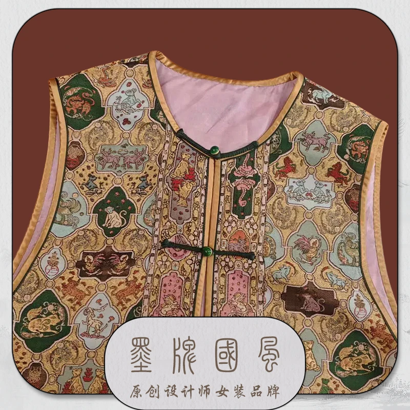 【墨牌国风-麟角】新中式非遗唐锦工艺手工打造名家带钢印  LS76389