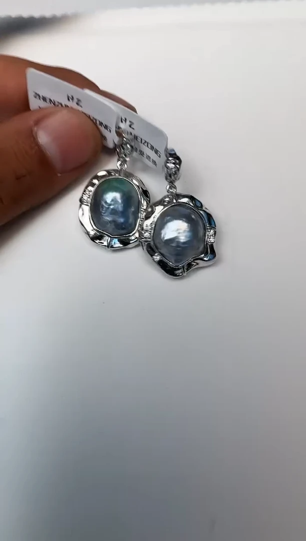 海水珍珠银S925镶嵌颈饰巴洛克多样性发其一