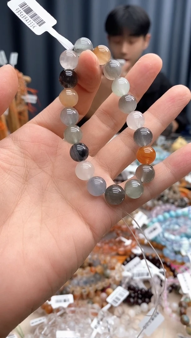 水晶手链未镶嵌彩兔毛