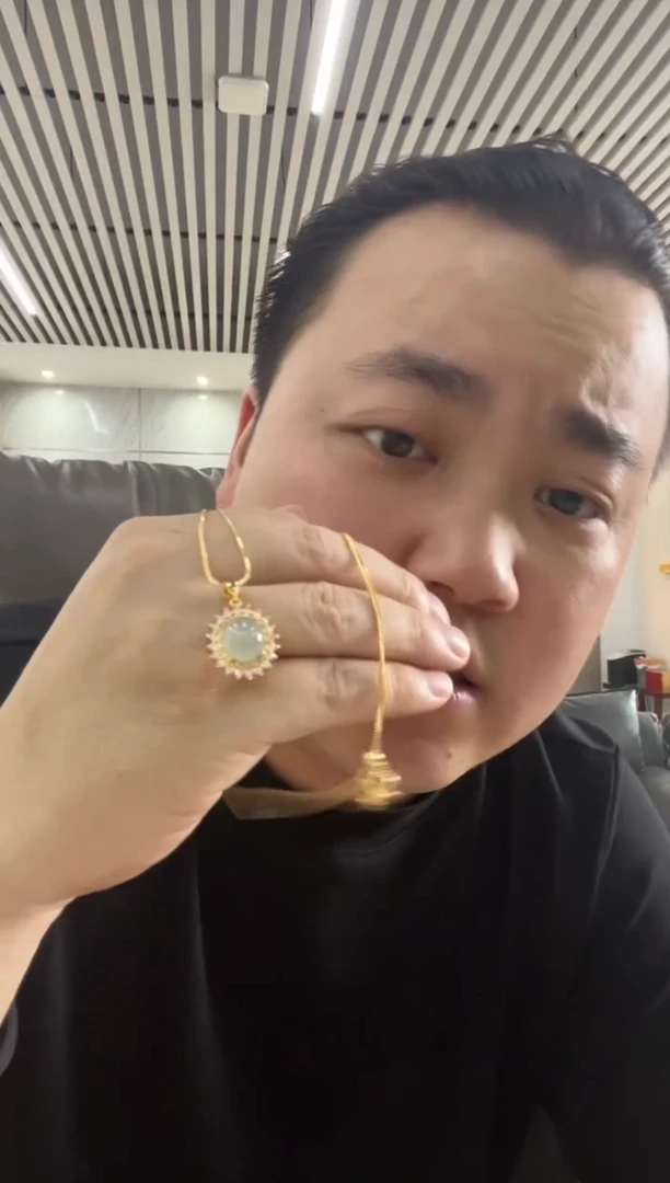 翡翠戒指银S925镶嵌吊坠