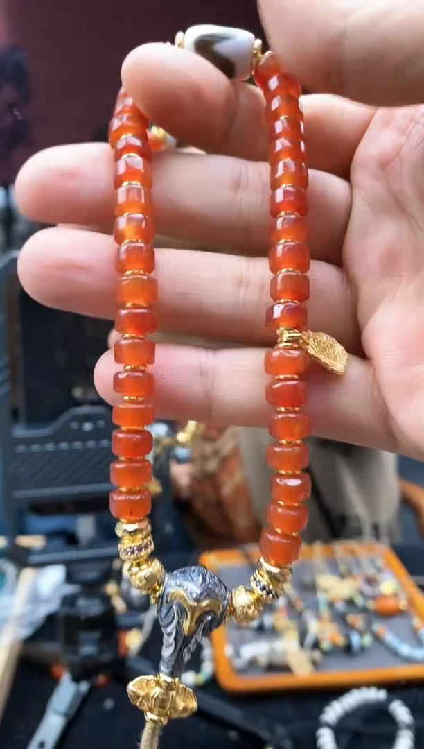 【闪购商品】玛瑙/玉髓43银S925镀金镶嵌0210-