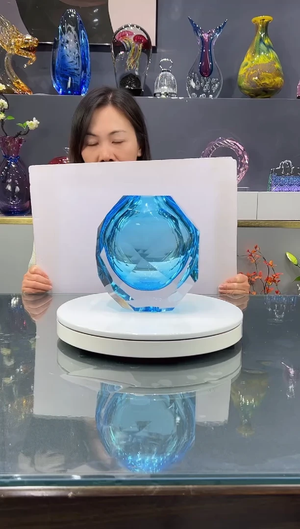 手工艺品琉璃 水晶琉璃花瓶1个