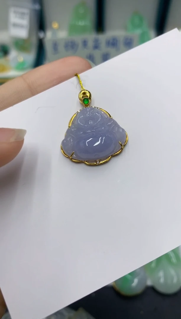 颈饰18K金镶嵌翡翠木****e11111111111111