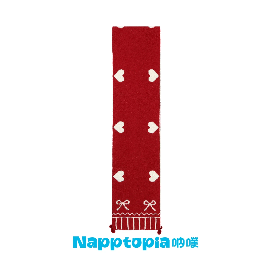 NAPPTOPIA呐噗【费尔岛礼物】新年圣诞氛围感红色保暖柔软舒适围巾