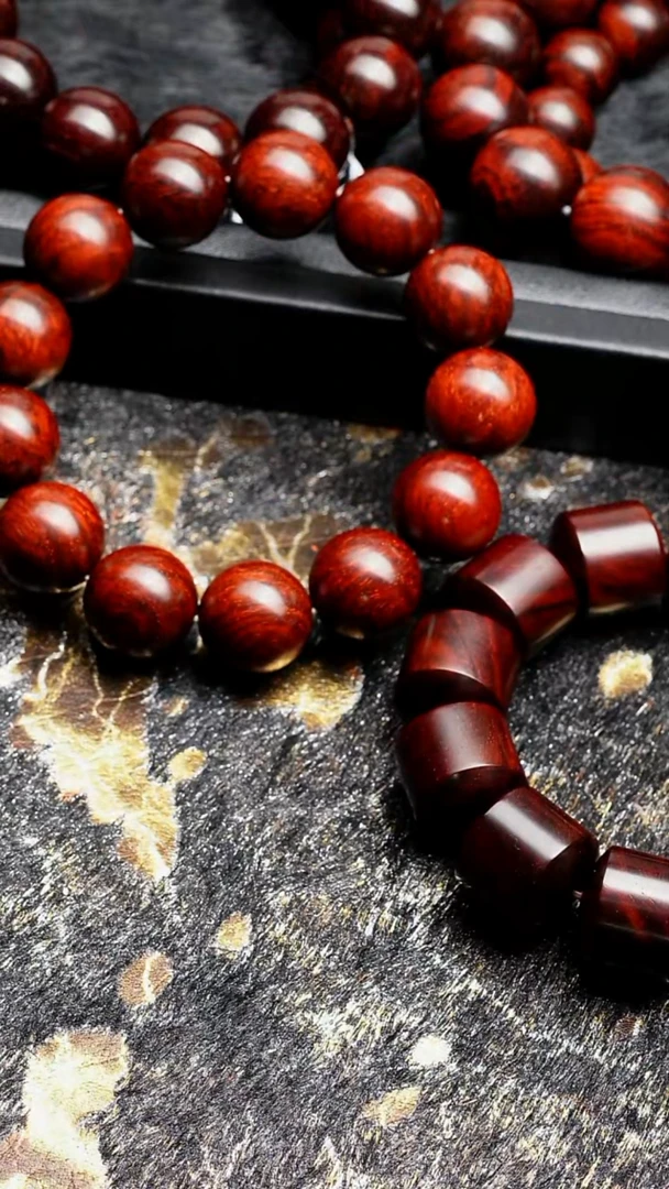 手串/手链小叶紫檀b***k原汁原味满水波18