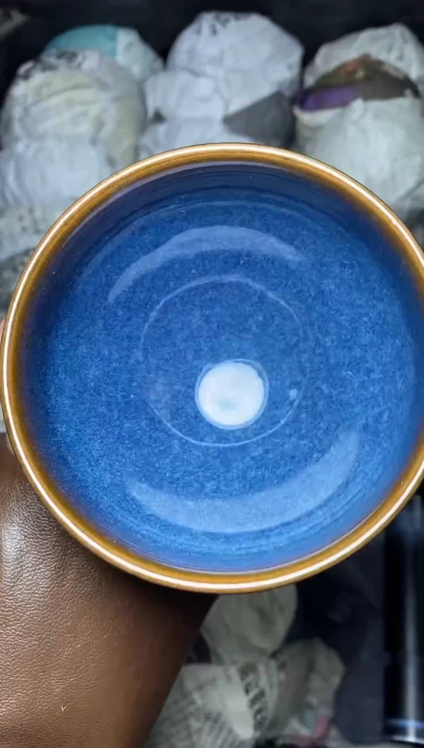 【闪购商品】茶盏回蓝 将军 盏三疯建盏茶器