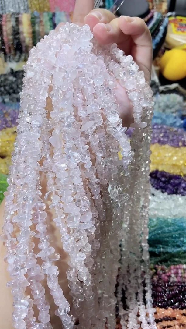 未镶嵌珠宝半成品水晶粉水晶