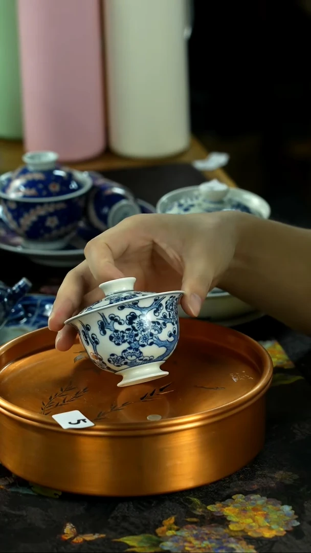 中秋国庆景德镇手绘瓷器