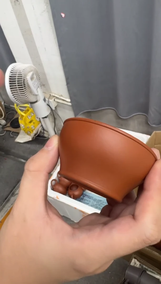 茶壶紫砂野山红泥敞口杯