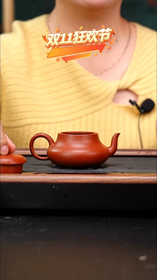 茶壶紫砂全手工小煤窑朱泥君德