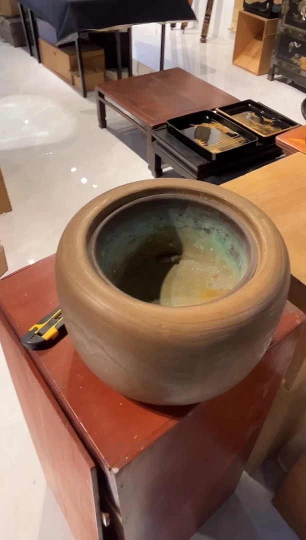桐木 火钵 大漆漆器大漆漆器