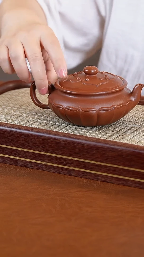茶壶紫砂李能发沉香泥莲花壶200cc