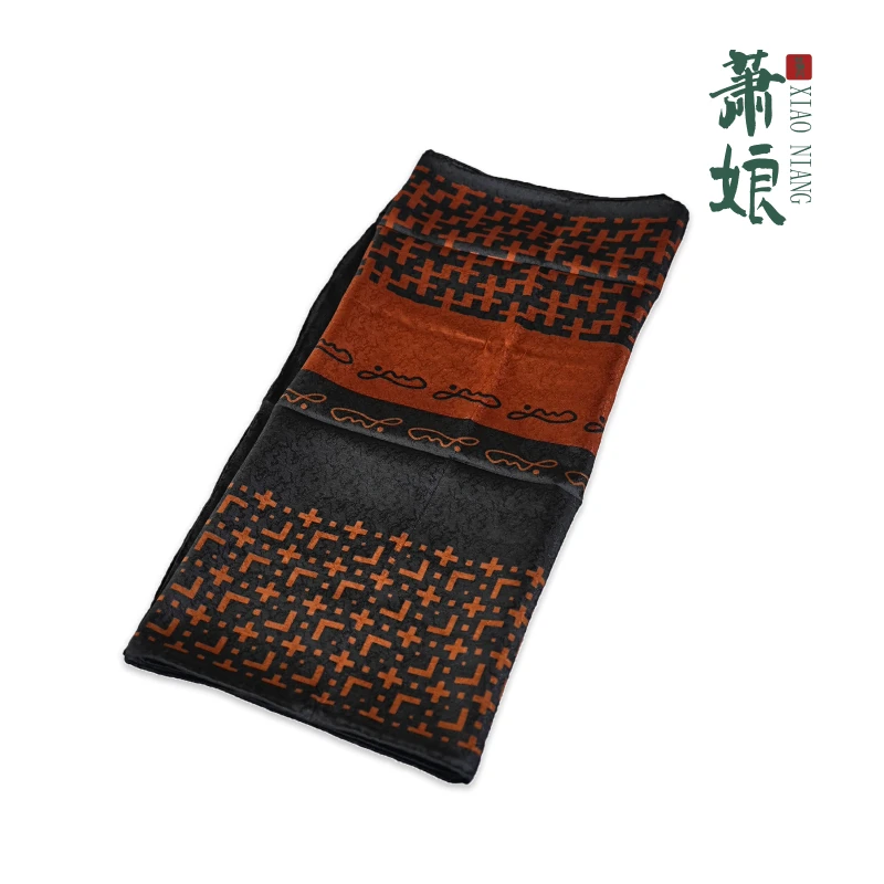 萧娘【围巾】皇金丝红云纱冬季长款围巾时尚百搭女士丝巾桑蚕丝2294