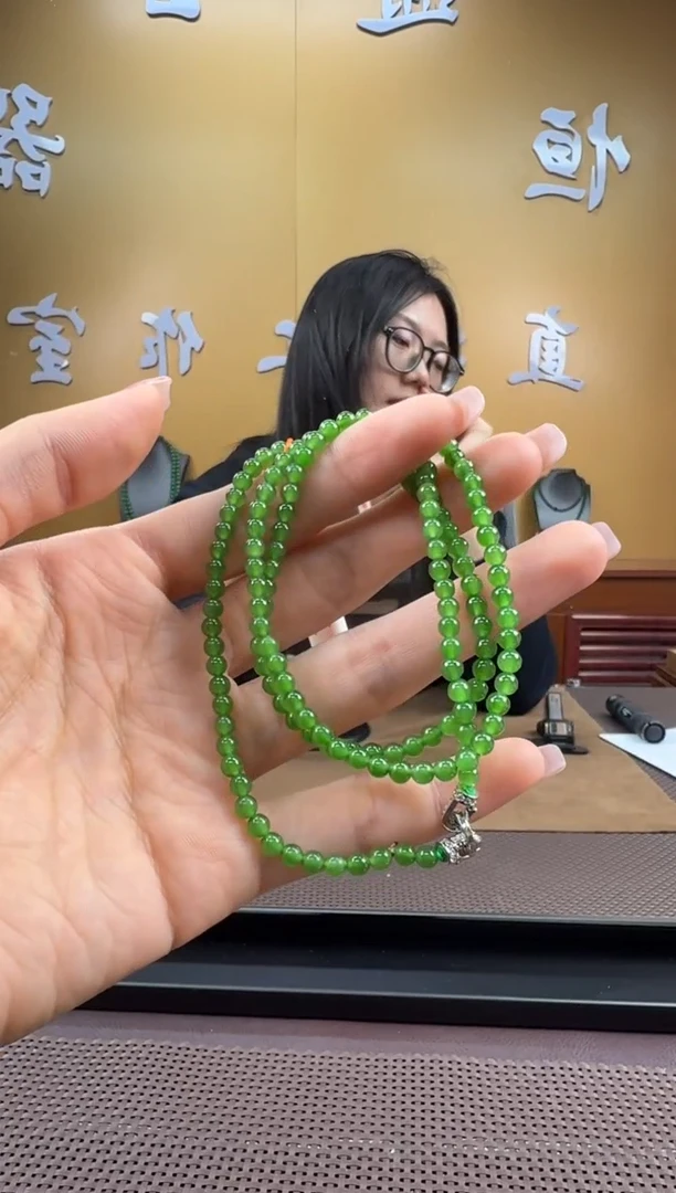 颈饰未镶嵌和田玉项链4mm