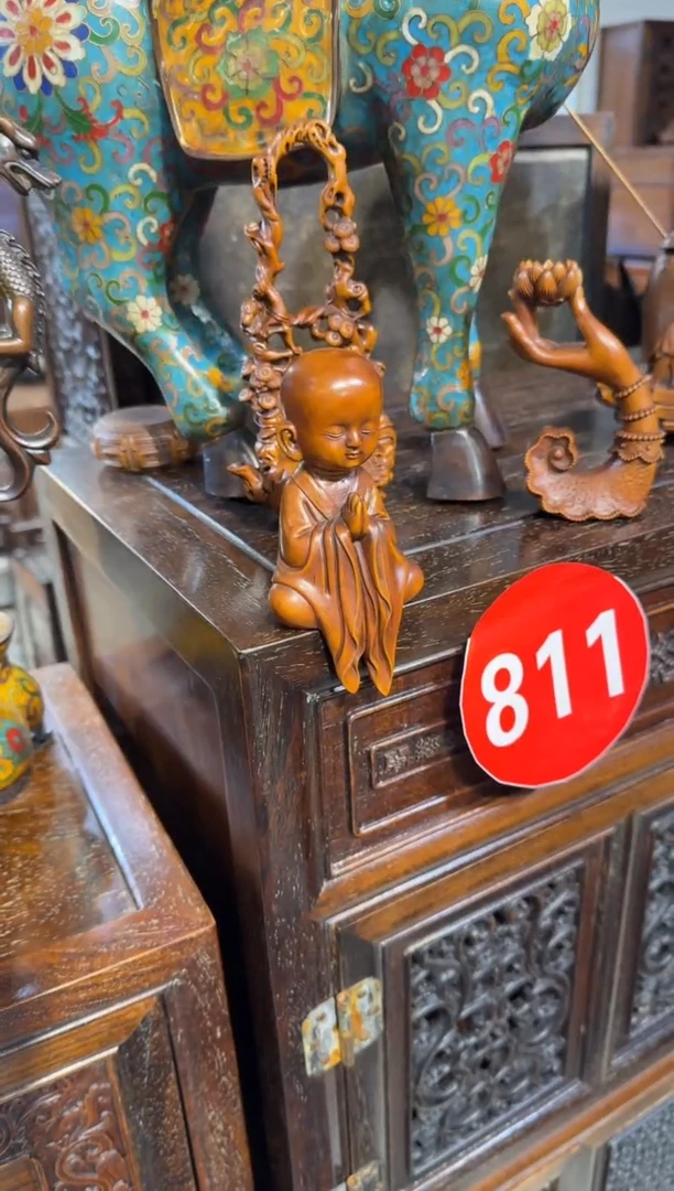 木黄杨木沙弥摆件158.88888