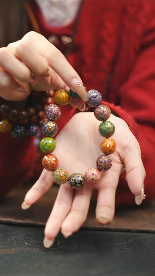 【闪购商品】紫光檀多宝螺钿手串（1.5）