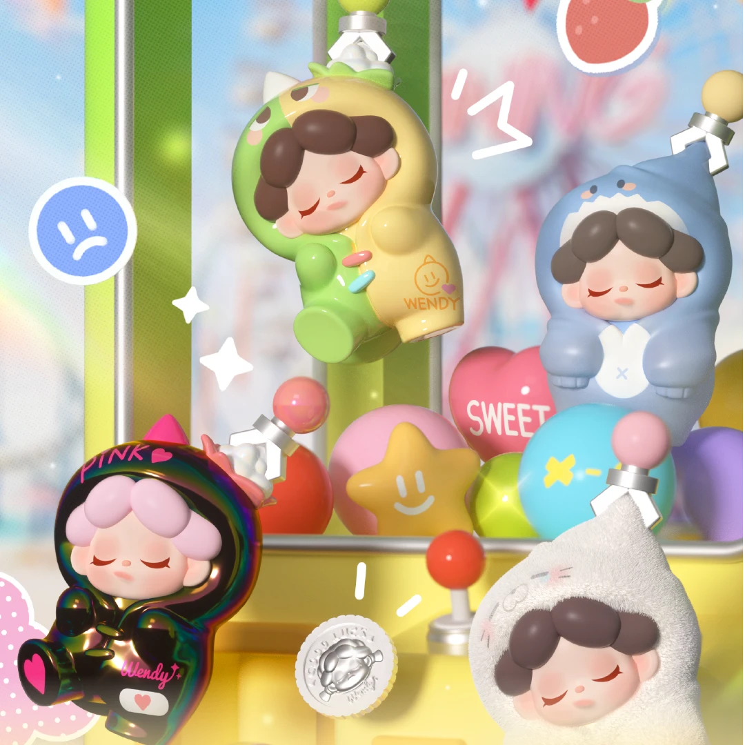 【拆盒】Wendy抓住你了系列潮玩萌粒盲盒_泡泡鱼潮玩