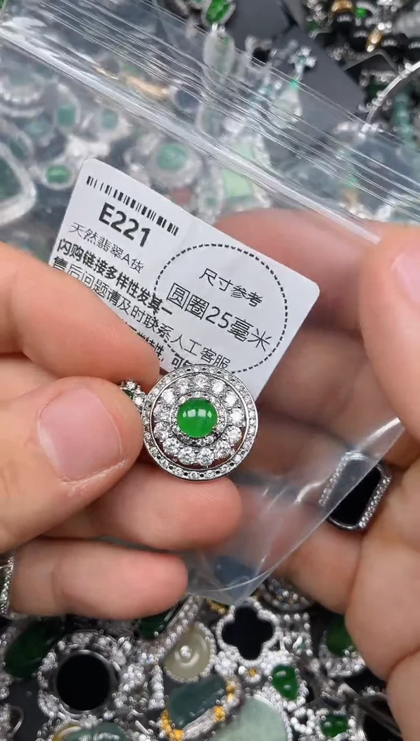 颈饰未镶嵌翡翠E221吊坠