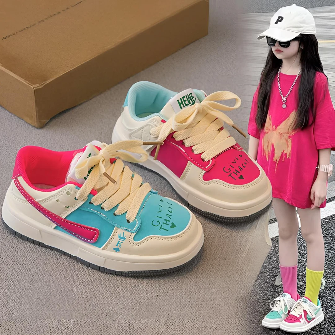 儿童板鞋低帮2025春秋新款男童鞋子女童运动鞋软底休闲单鞋潮