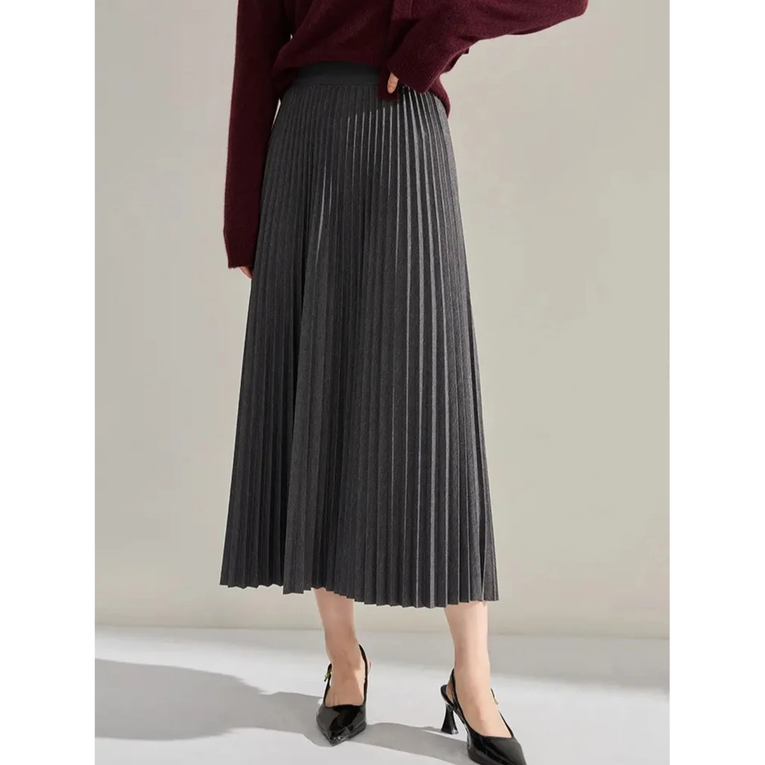 【雅歌专属】知汝懿重磅高级垂坠感百褶裙