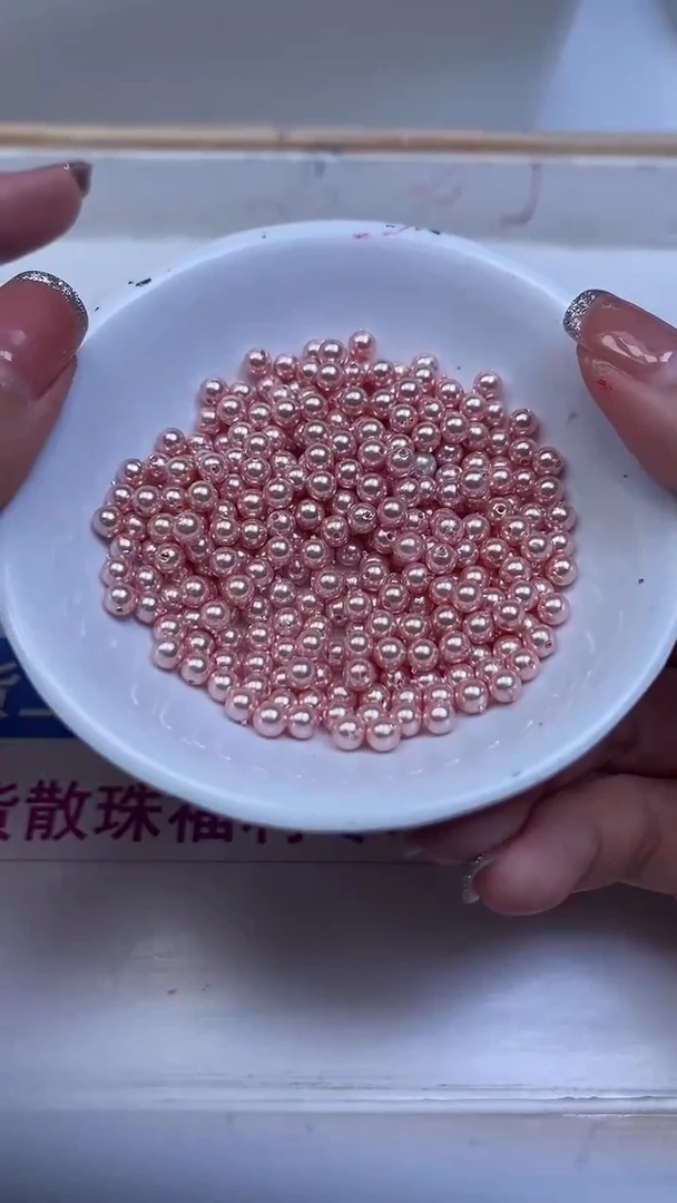 未镶嵌散珠拼合珍珠（马贝珠）D834 粉色贝珠2mm50个9.9元