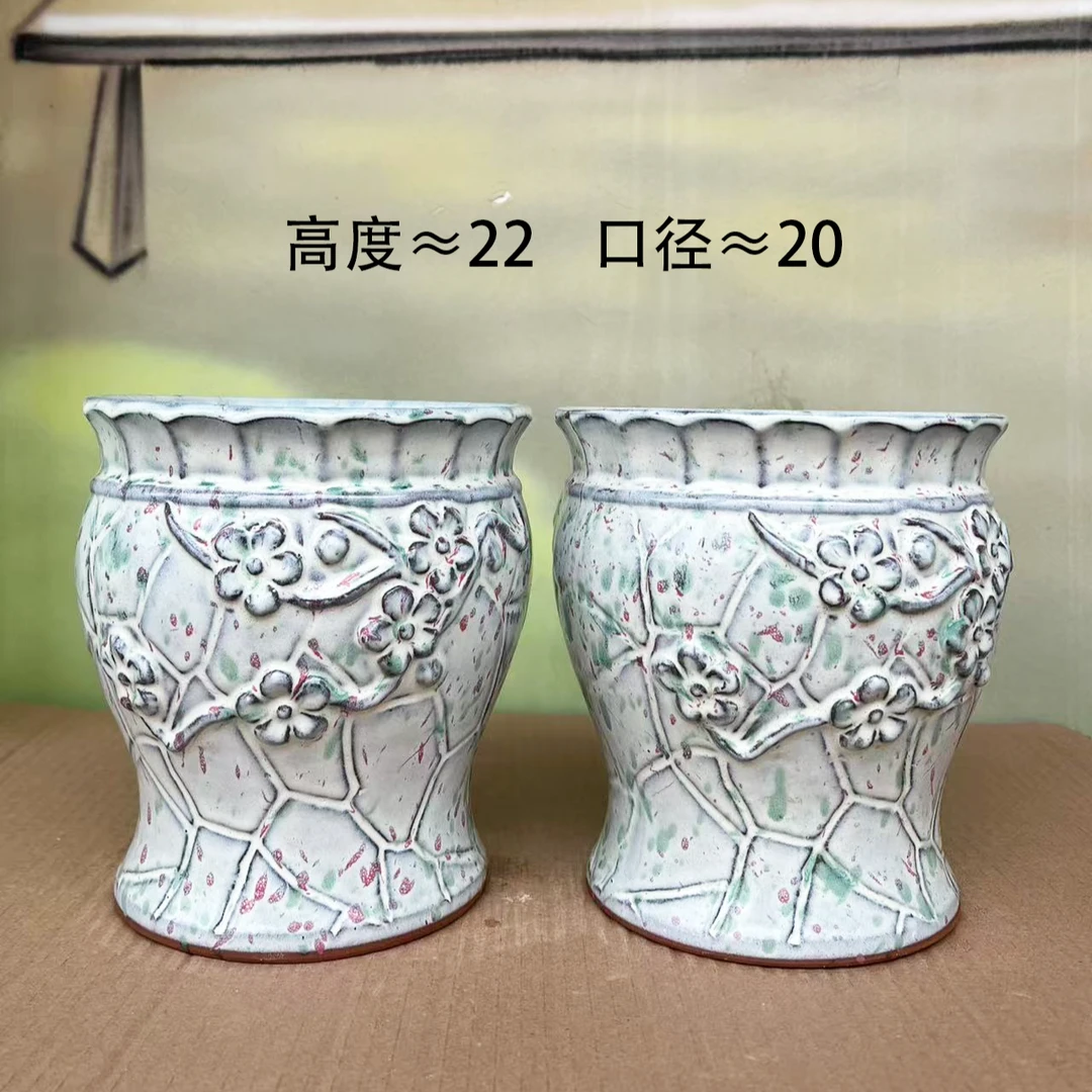 原矿泥料高端宜兴紫砂花盆粗陶系列荷花盆