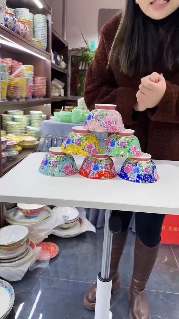 【闪购商品】瓷片4.7英寸花口碗6个景德镇餐具