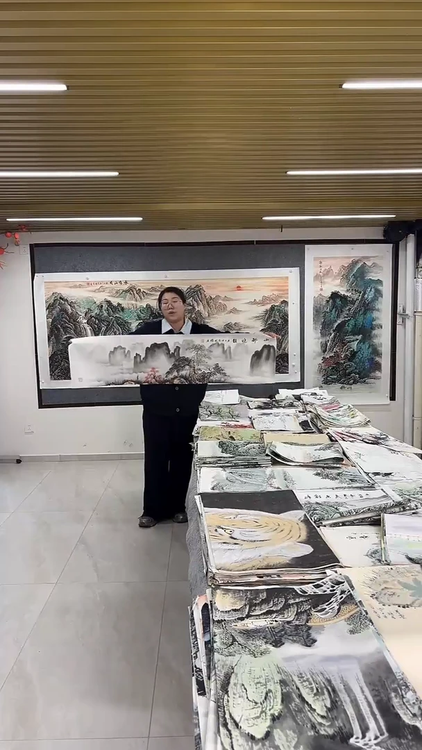 国画丹青专属福利-条幅周国耀