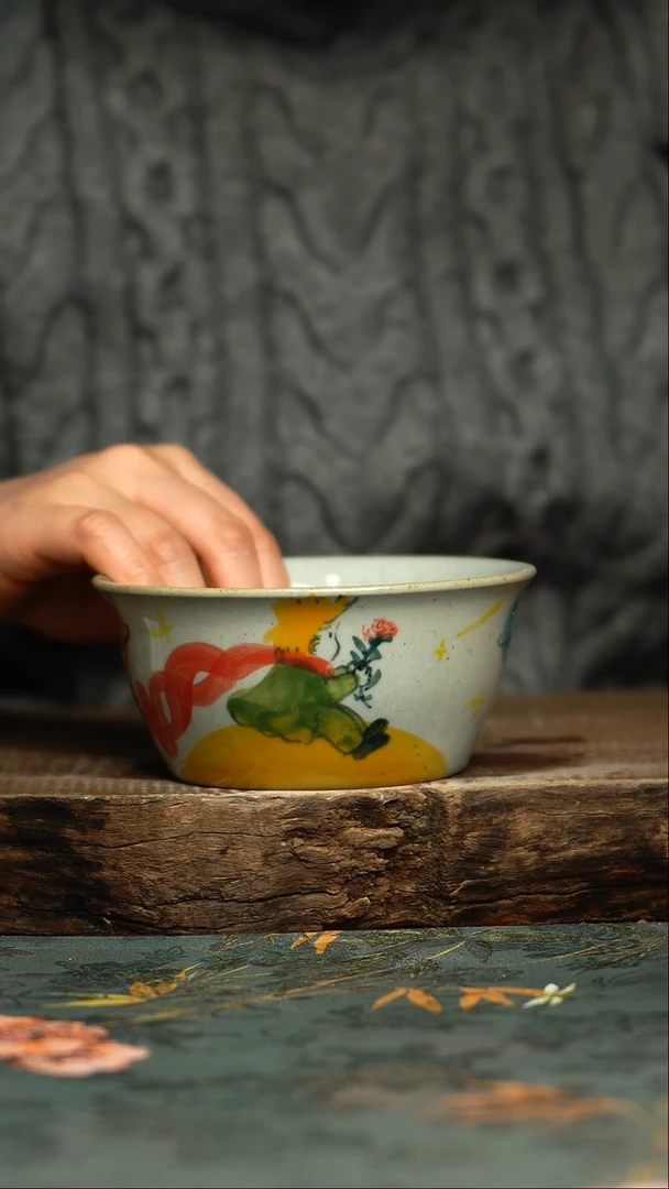 【闪购商品】杯釉下彩手工手绘同款陶器