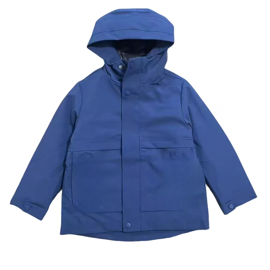 三色男童工装风棉服冲锋衣