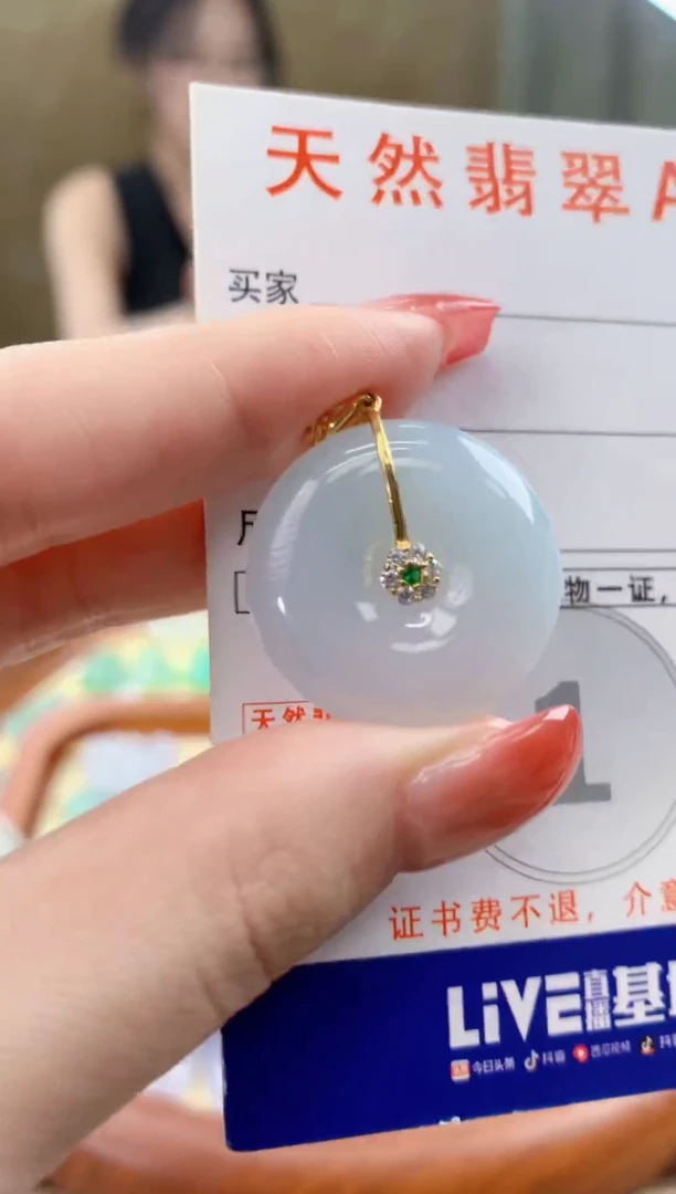 颈饰未镶嵌翡翠天然A货翡翠挂件