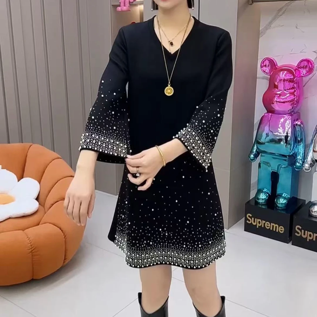 春季新款星空砖连衣裙气质显瘦时尚百搭洋气宽松减龄
