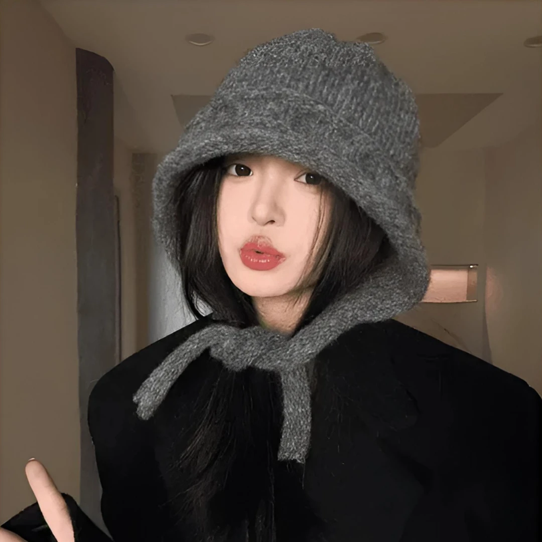 巴拉克拉法帽子女秋冬季保暖针织帽子护耳出游骑行防寒冬天毛线帽