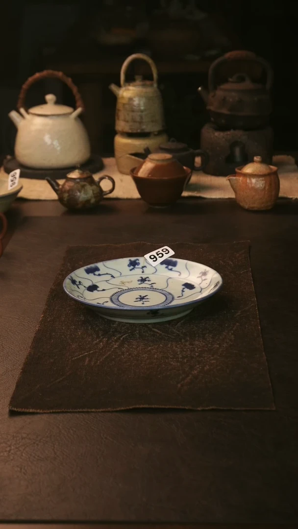 【闪购商品】壶古拙青花壶承碟子959