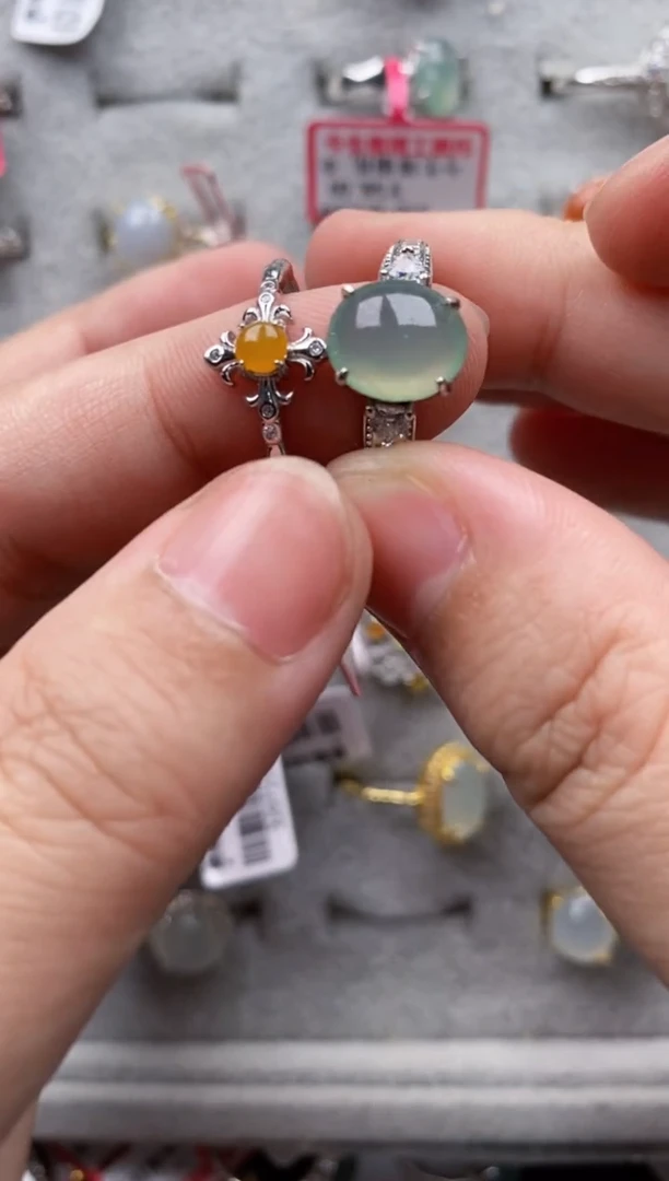 【闪购商品】翡翠戒指银S925镶嵌33333---8