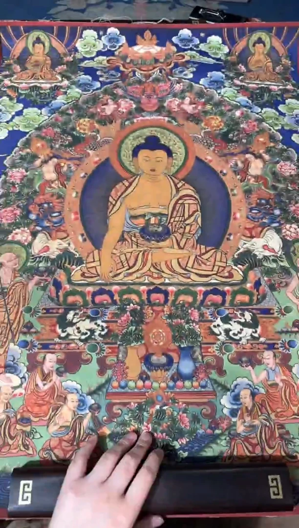卷轴画龙妹的唐卡tk16