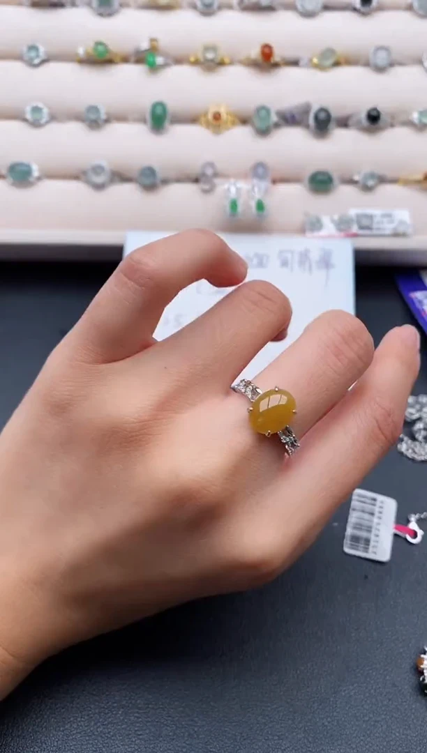 银S925镶嵌戒指翡翠1111111+7