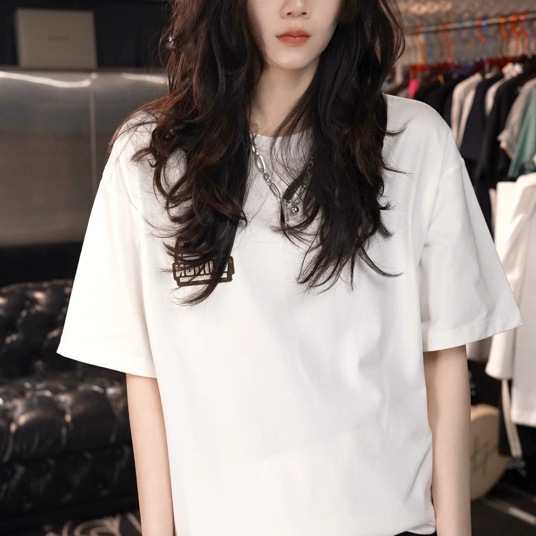 【绘尚D6黛仪6270】夏季宽松圆领潮流短袖T恤男女同款S256270