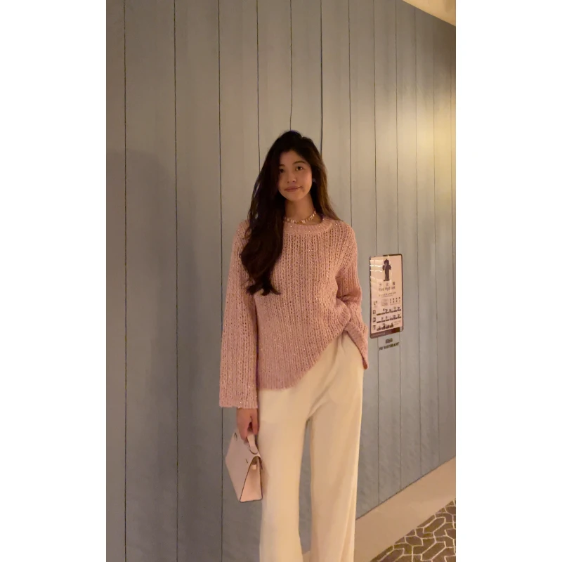 【N·COU】25春新款【星河万里】休闲镂空针织毛衣-DY77858